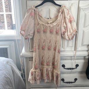 LoveShack Fancy puff sleeve dress